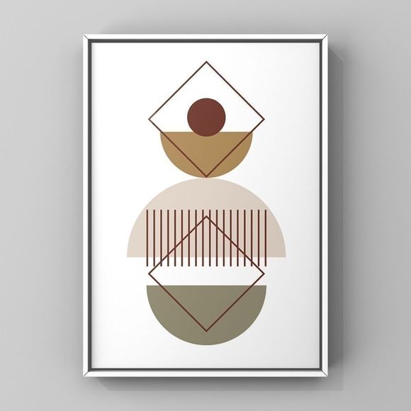 Modern minimalist boho abstract wall art print MCM - Picture 1 of 3